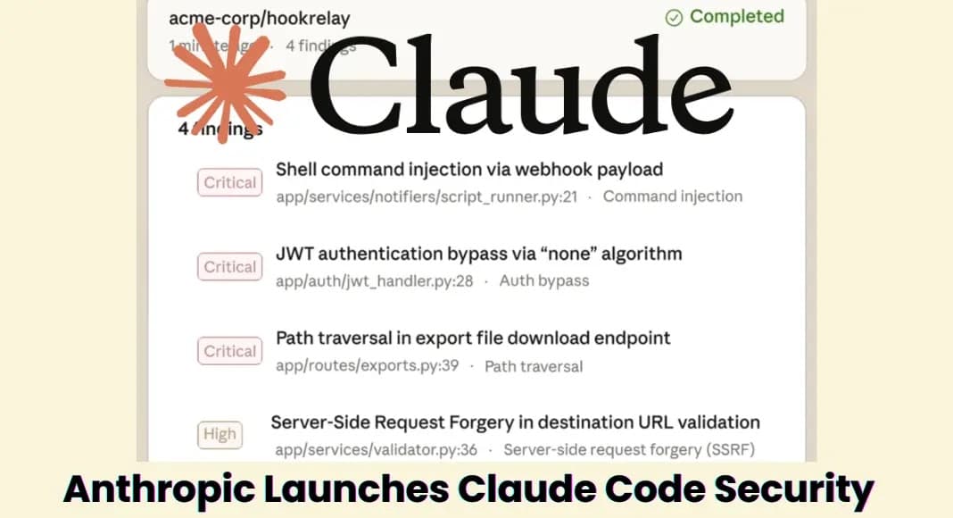 Anthropic Introduces Claude Code Security, an AI Vulnerability Scanning Tool for Codebase Scanning