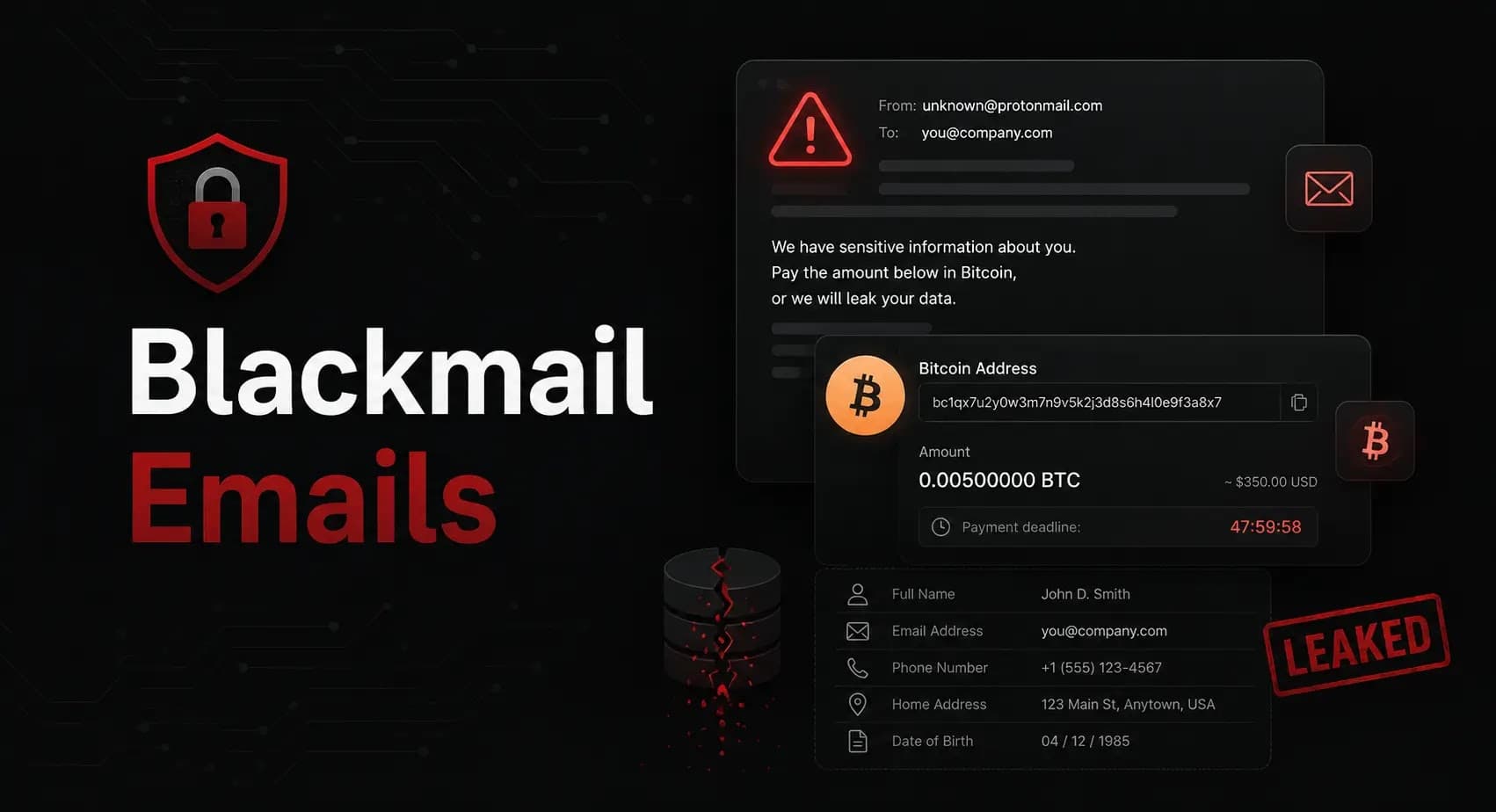 Cybercriminals Weaponize Published Data Leaks for Personalized Blackmail Emails