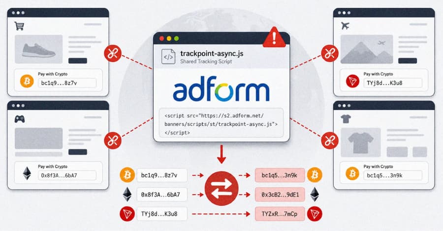 Hackers Poison Adform Script to Swap Crypto Wallet Addresses Across Customer Sites