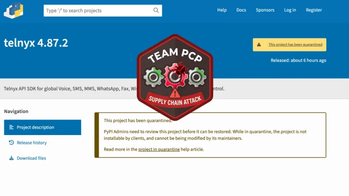 Telnyx PyPI Package With 742,000 downloads Compromised in TeamPCP Supply Chain Attack